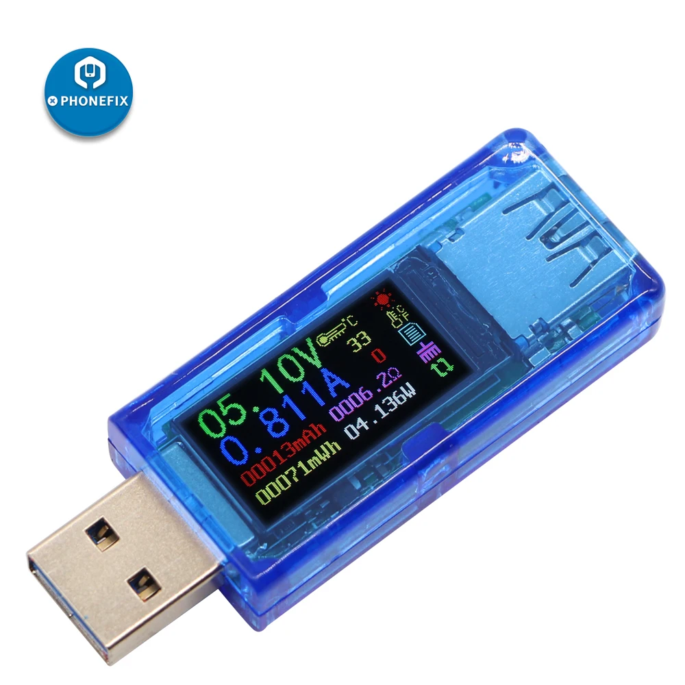 PHONEFIX AT34 USB 3 0 цветной ЖК тестер для Мобильный телефон быстрое зарядное устройство