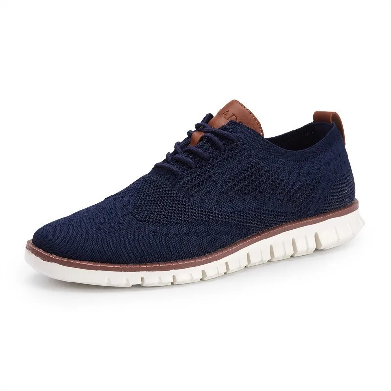 Dark Blue Спортивная обувь для бега, кроссовки, мужские кроссовки для бега, светильник, мужская обувь, уличная спортивная обувь, амортизирующая шнуровка, повседневные кроссовки - Цвет: Dark Blue