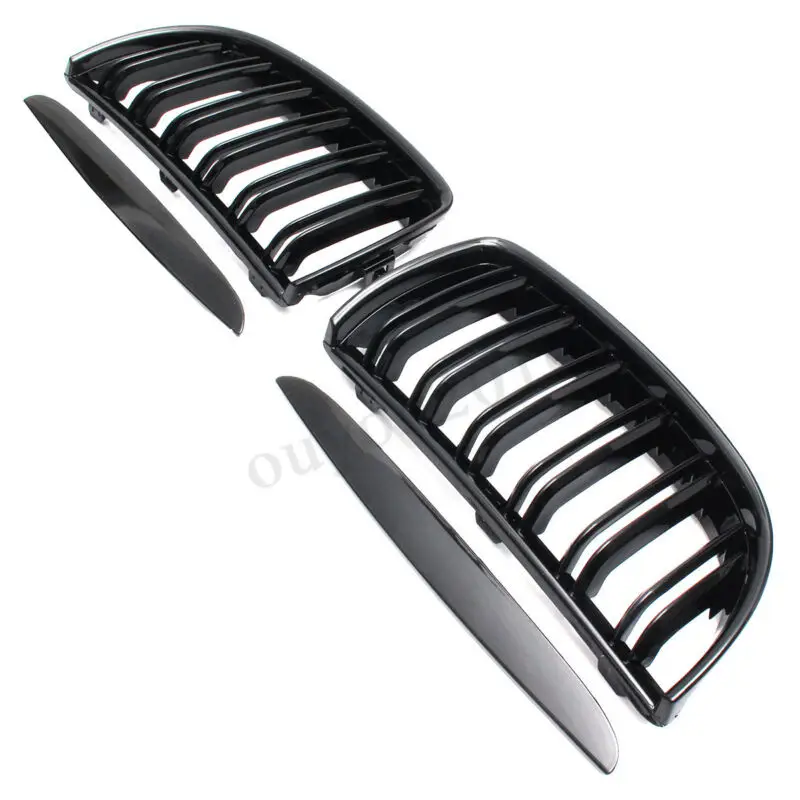 4 cor матовый блесек для губ Carbono M Cor Preta Line Dupla Slat решетка BMW E90 2 e91 Porta 2005 06 07 08|Передние