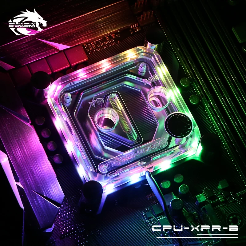 Bykski cpu-XPR-B-PA RBW Led cpu Водяное охлаждение Медный блок для Intel 115x 20xx