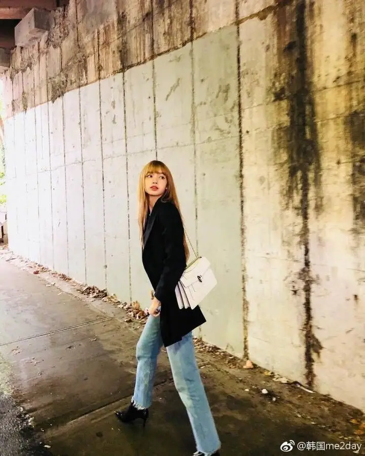 Kpop Seo Yea Ji одинаковые уличные синие прямые джинсы с высокой талией женские