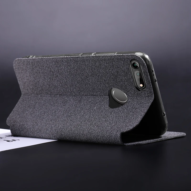 Чехол для honor view 20 MOFI huawei тканевый флип кейс V20 полное покрытие мягкая задняя