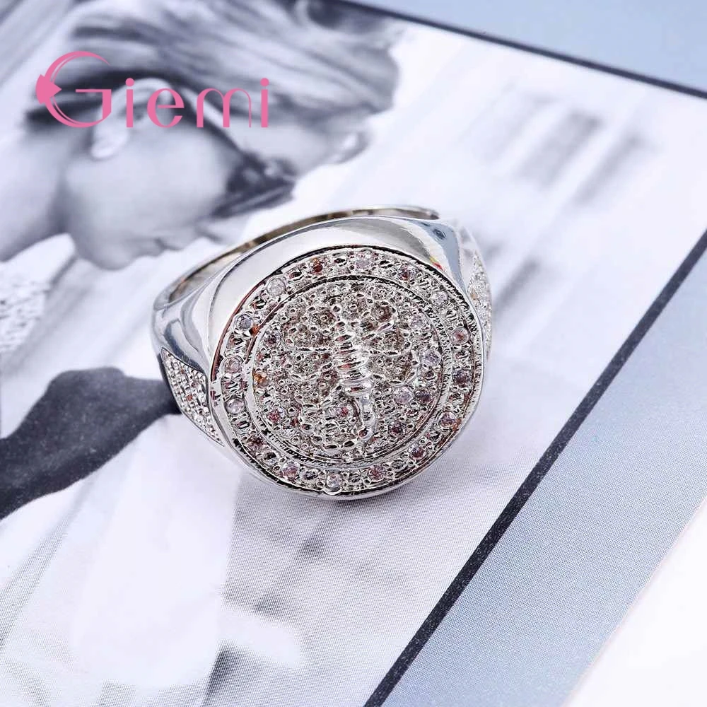 New Fashion 925 Sterling Silver Exquisite Round Love Friendship Ring Women Men Simple Cute Animal Jewellery Lady | Украшения и