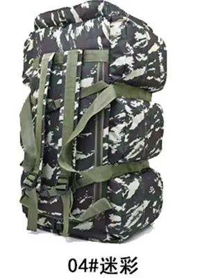 04 camouflage 90L большая емкость камуфляжная сумка для альпинизма, сумка для багажа, сумка для путешествий, рюкзак для палатки, сумка без рамки A5108 - Цвет: 04 camouflage