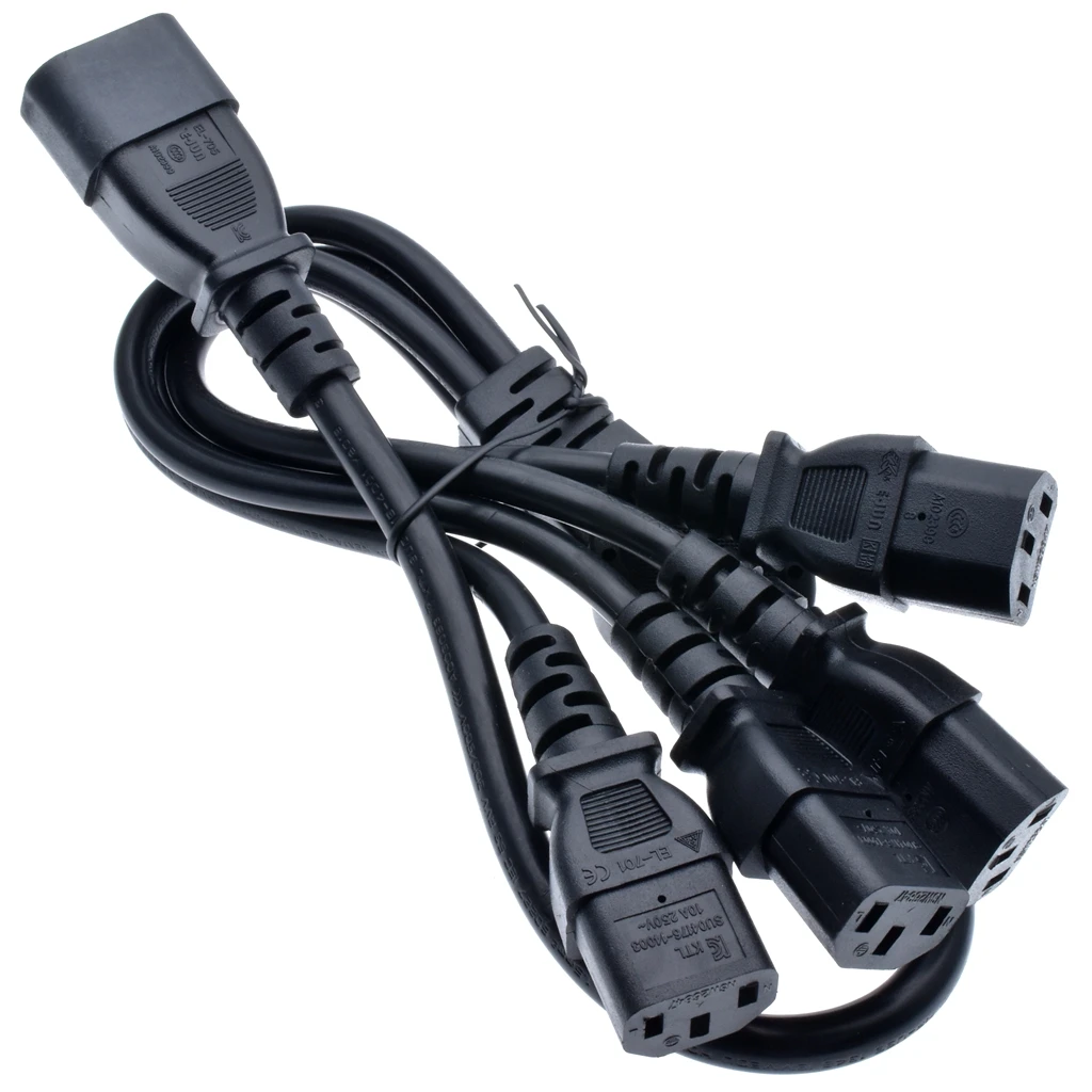Штепсельная Вилка IEC 320 C14 к гнезду 4XC13, сплиттер типа Y, C14 к 4 x C13, 250 V/10A
