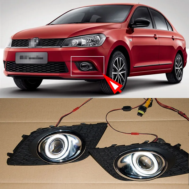 Превосходная светодиодный лампы Противотуманные фары COB источник Ангел глаз