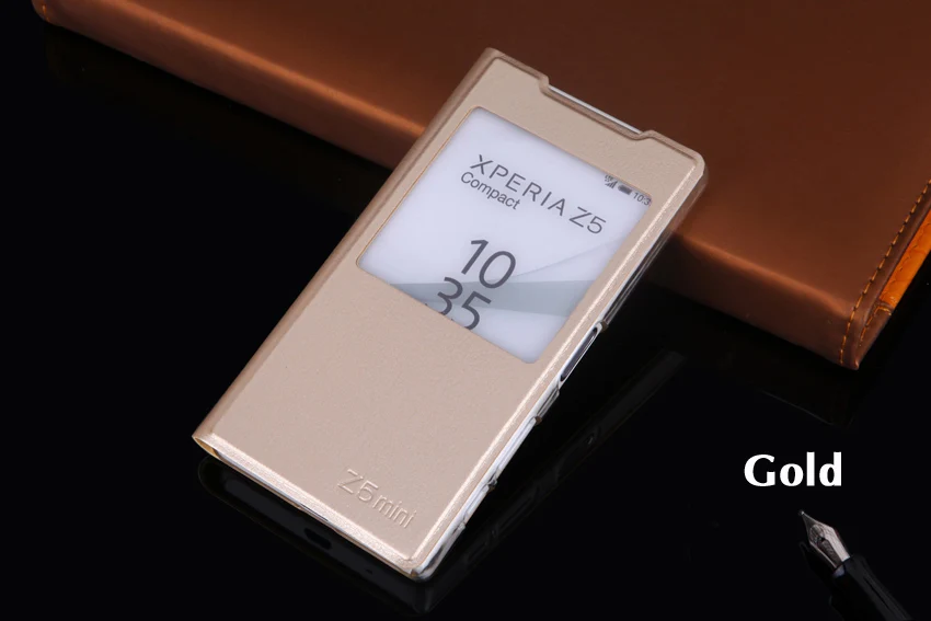 Умный 360 флип-чехол кожаный чехол для sony Xperia Z5 Compact/Z5 mini E5823 E5803 чехол для телефона тонкий роскошный чехол