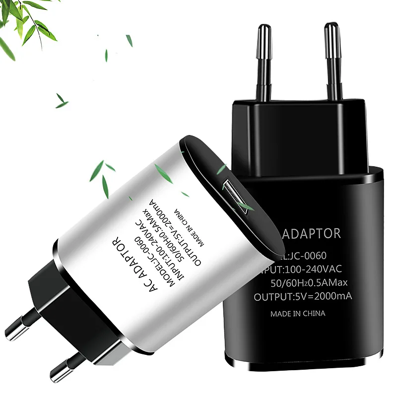 Универсальное зарядное устройство USB 5В 2A ЕС штекер Адаптер зарядного устройства