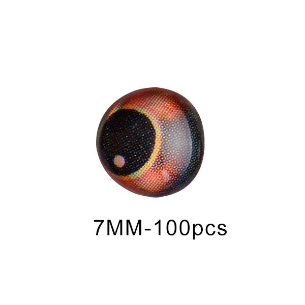 001 7mm 3D реалистичные лазерные рыбные глаза разного размера рыболовные снасти рыболовные приманки - Цвет: 001 7mm