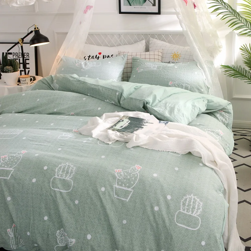 Специальное предложение Зеленый Кактус постельные принадлежности наборы