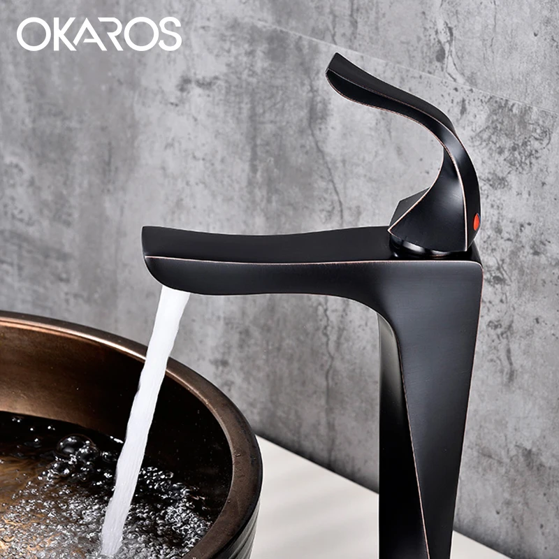 OKAROS высокодуговой смеситель для раковины водопроводный кран в спиральной форме