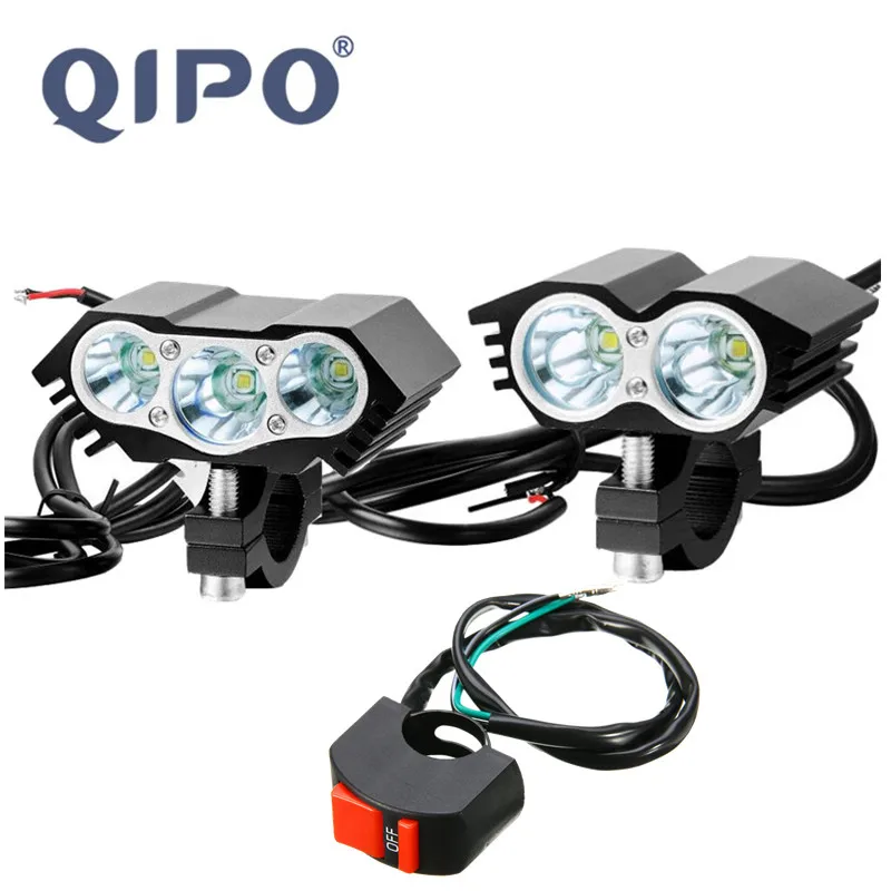 QIPO супер яркий 30W 5000LM Мотоцикл головной светильник Точечный XM L T6 светодиодный