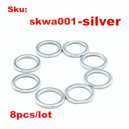 Silver Axle Washer 8 шт. шайба для оси 8x11x1 мм ролик для скутера платформа для скейта Kingpin шайба оси рукав ручка колесо для скейта Fishboard pivot шайба - Цвет: Silver Axle Washer