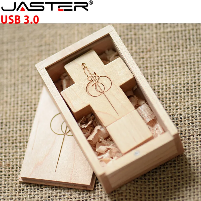 JASTER USB 3,0 кленовый крест USB+ нажимная коробка USB флеш-накопитель 4 ГБ 8 ГБ 16 ГБ 32 ГБ 64 Гб Внешняя память U диск