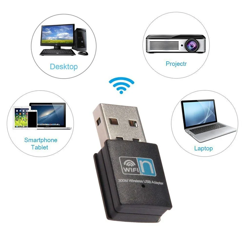 USB Wi-Fi адаптер 300 Мбит/с Поддержка Windows 10 8 7 MAC OS | Компьютеры и офис