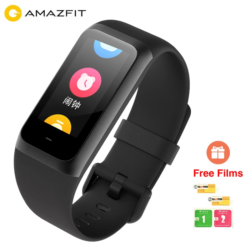 [Английская версия] Amazfit Cor 2 Smart Band 5ATM водонепроницаемый 2.5D ips цветной экран фитнес-трекер монитор сердечного ритма