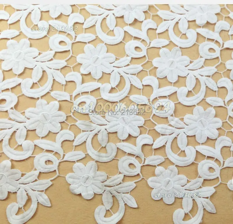 PQYY66 african guipure lace water soluble chemical hollow out tecido feltro wedding | Дом и сад