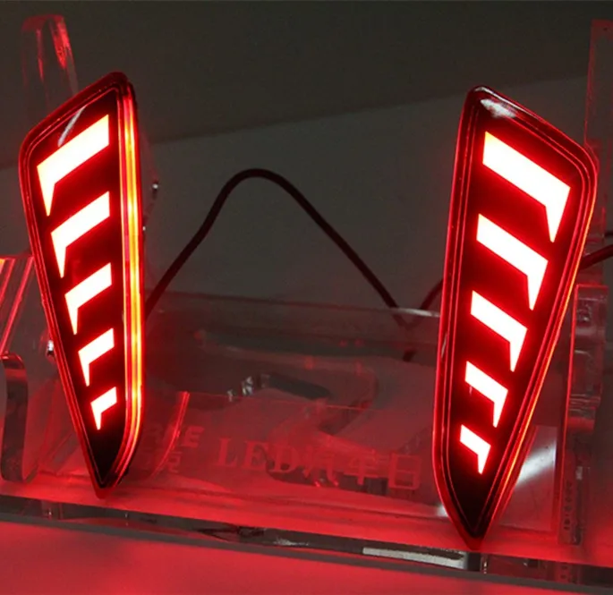 rear side fog lamp CSGJMY 1 комплект для Toyota CHR C-HR Светодиодный дневной ходовой сигнал поворота DRL противотуманная лампа стоп-сигнала вождения - Цвет: rear side fog lamp