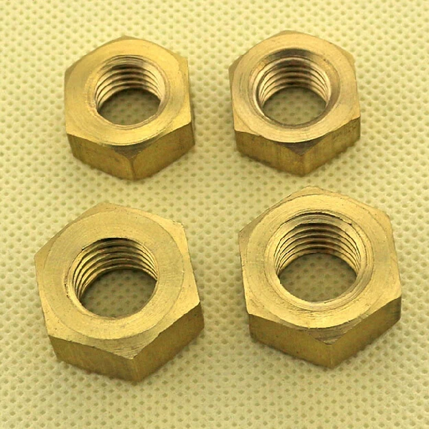 2 мм M2 Чистая латунь гайка Метрическая резьба медь шестигранные гайки 50 шт./лот