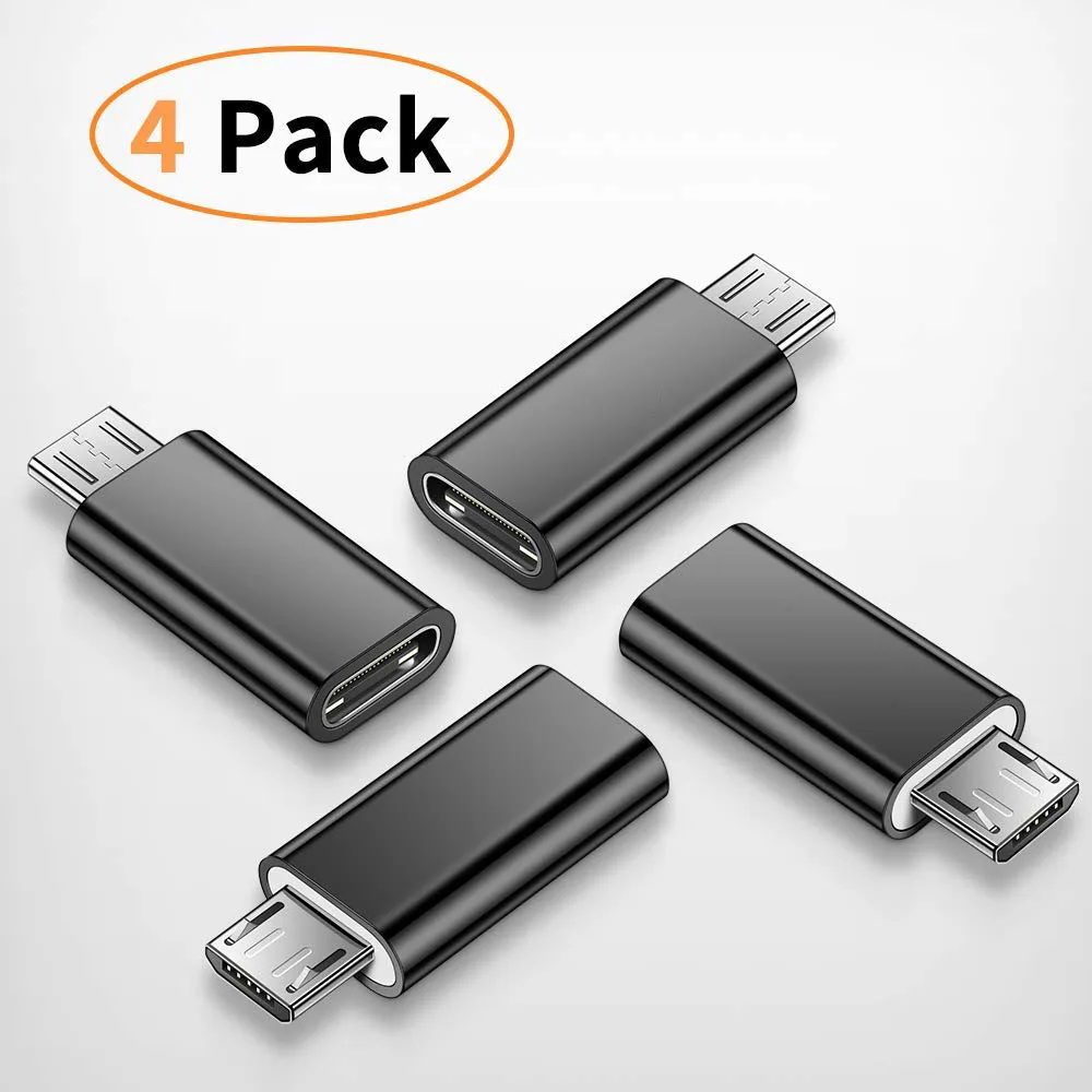 NYFunda 4pcs USB Type-C Female Adaptor for samsung Galaxy S7 s6 Edge LG G4 Nexus 5 6 Charging Data Syncing TypeC Accessories |