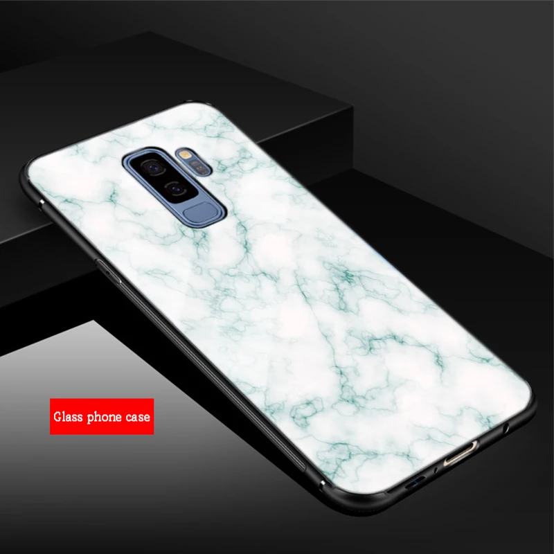 Для samsung Galaxy A6 A6S A8 A8S J6 J8 S8 S9 S10 PLUS NOTE 8 9 гранитный скраб Мрамор камень закаленное Стекло чехол для телефона