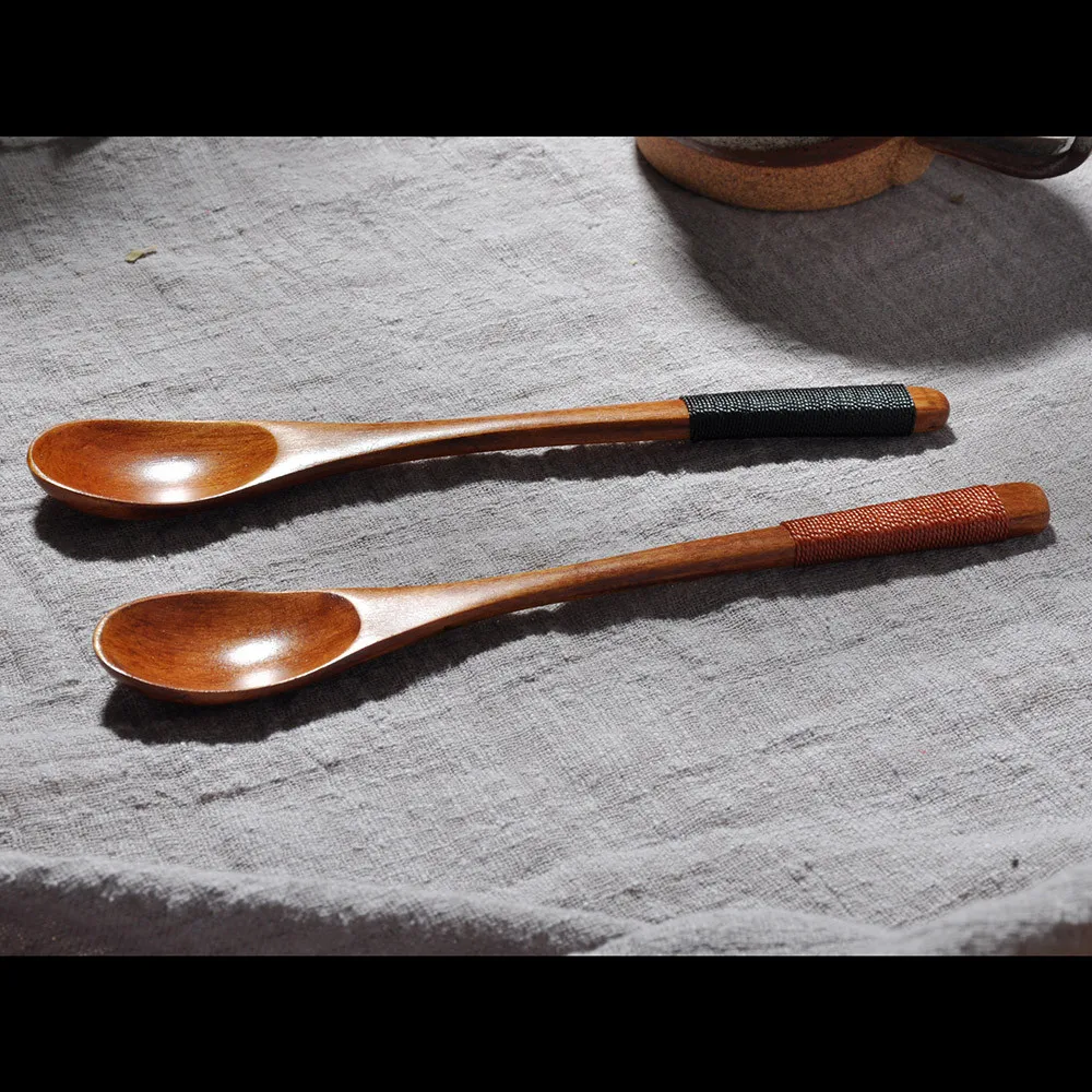 Креативная Милая деревянная ложка вилка Бамбуковая кухонная утварь посуда для - Фото №1