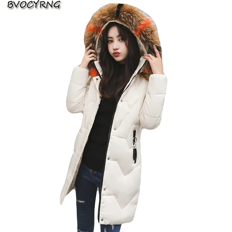

2018 Winter Thicke Big Yards Women Jacket Coat Female Hooded Medium Long Warm Outerwear Eiderdown Women Cotton Parka A0919