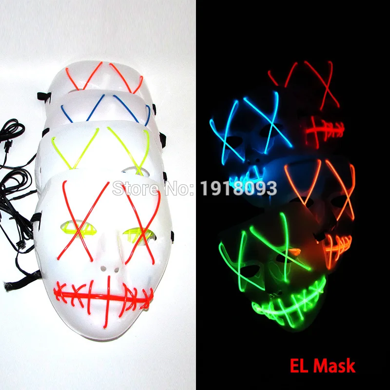 Hot Selling Holiday lighting EL wire Halloween Mask Movie Cartoon Mask Flashing Festival LED Neon Glowing Carnival Mask
Hot Selling Holiday lighting EL wire Halloween Mask Movie Cartoon Mask Flashing Festival LED Neon Glowing Carnival Mask
