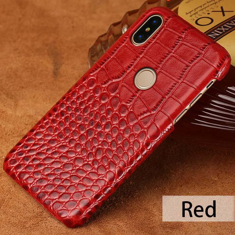 Красный Чехол из натуральной кожи высокого качества для xiaomi mi 9, деловой однотонный защитный чехол для xiaomi redmi 4x note4 note4X - Цвет: Красный
