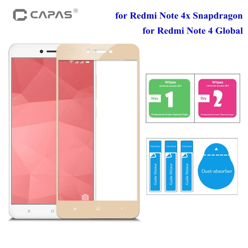 Защита экрана для Redmi Note 4X Snapdragon 625 закаленное стекло 4 Global Защитная фронтальная