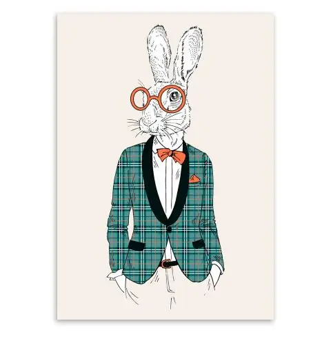 Модные Животные Жираф Зебра Лошадь винтажный художественный печатный плакат