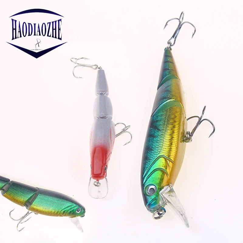Соединенные рыболовные приманки Minnow 3 секции 11 см 14 5 г твердая приманка