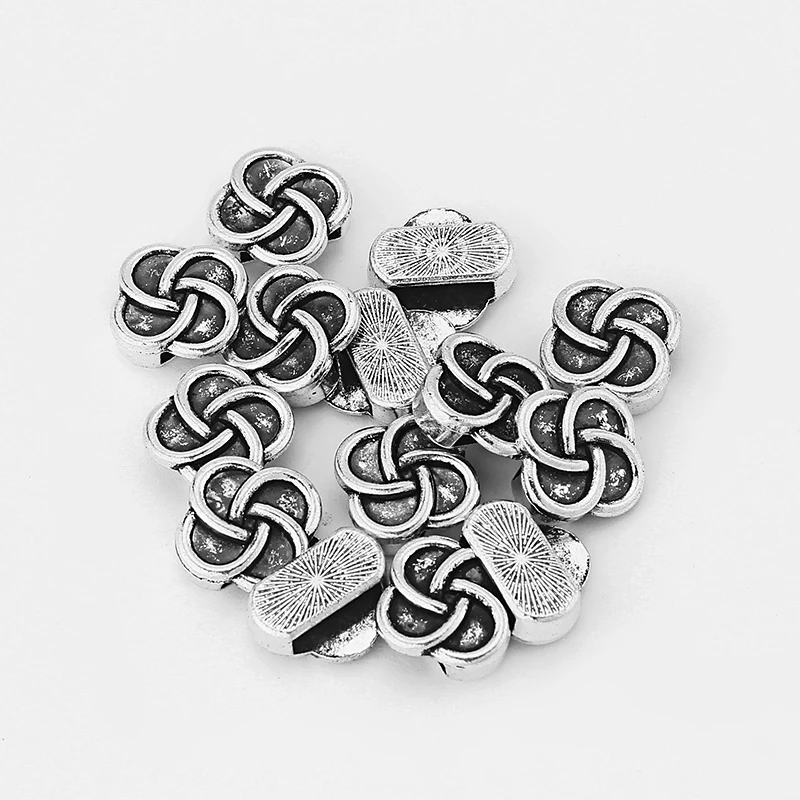 Круглый ползунок с узелком 10 шт. разделитель для плоского кожаного шнура х2 мм