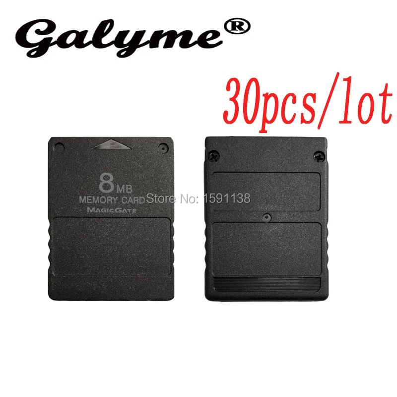 30 шт./лот Совершенно новая черная карта данных подходит для PS2 Playstation 2 PS 8 MB M карты