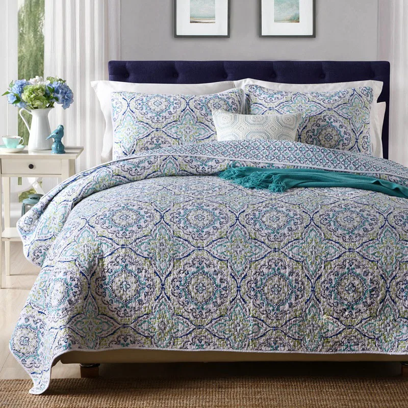 CHAUSUB покрывало винтажные покрывала комплект из 3 предметов Хлопковое одеяло на