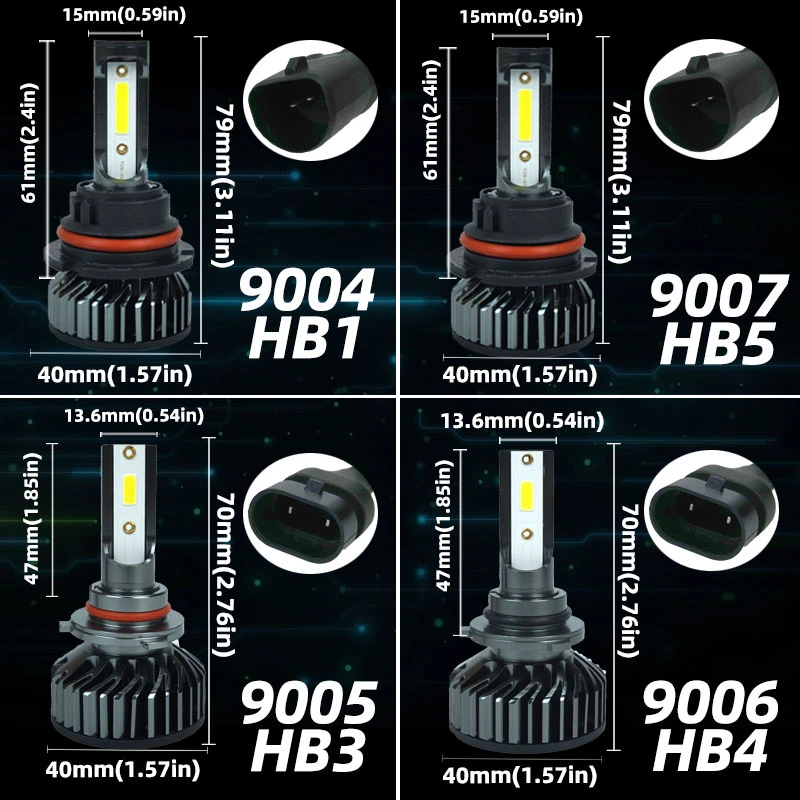 H7 Led Canbus Turbo Led H4 H1 H3 9005 9006 H8 H9 H11 H7 светодиодная лампа 80 Вт 120000LM Мини Размер DOB чип Автомобильные светодиодные фары без ошибок