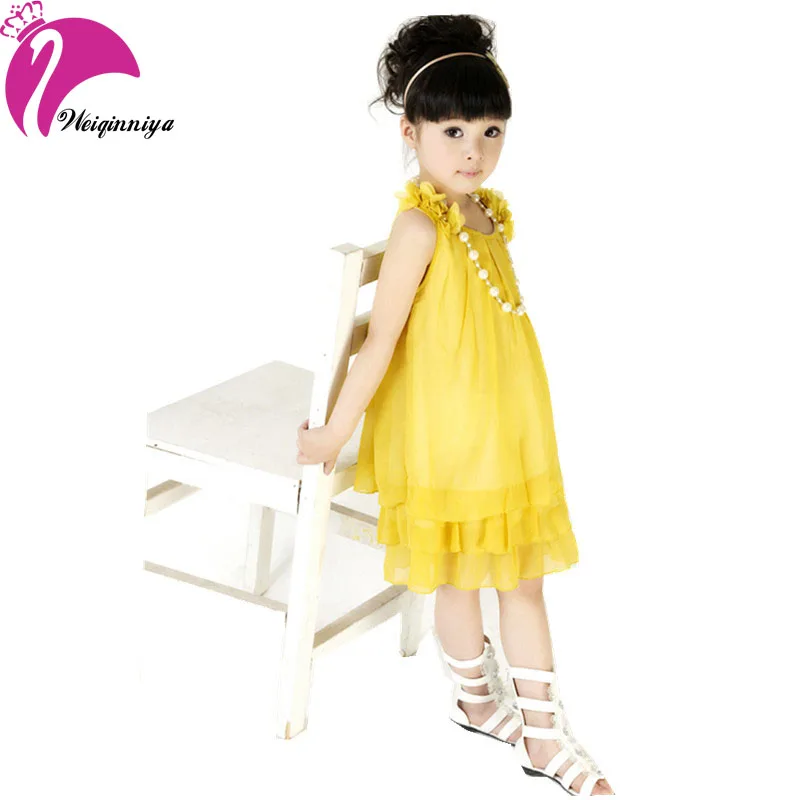 Платья для девочек платье принцессы розовое шифоновое костюмы без рукавов с