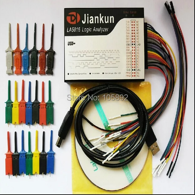Пк USB аналоговый виртуальный 16 логический анализатор выборки частота 500 M