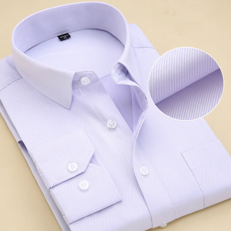 Мужская Однотонная рубашка брендовая Новинка 2017 Рабочая Рубашка с длинным