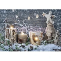 5d diy diamond painting candles snow christmas decoration photo diamond embroidery cross stitch needlework drill new year gift