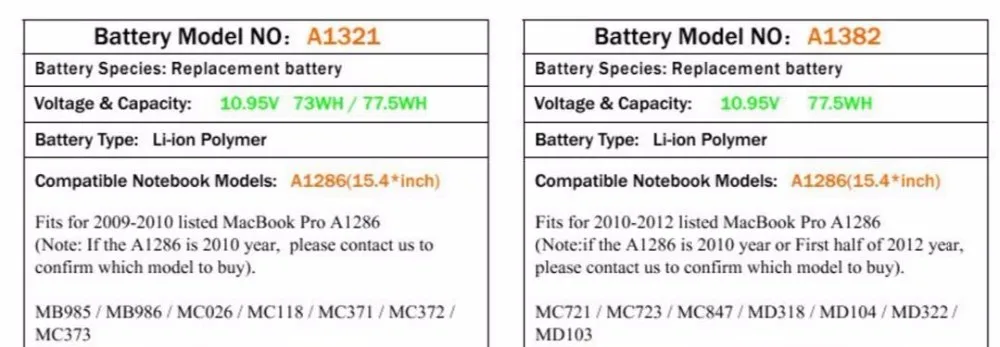 A1321 батарея Специальная цена для Apple Macbook Pro 1" A1321 A1286 MC118(mid-2009 2010 Версия