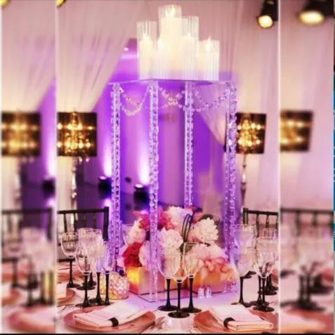 

6pcs/lot New arrival 60cm tall acrylic crystal wedding road lead wedding centerpiece event party decoration