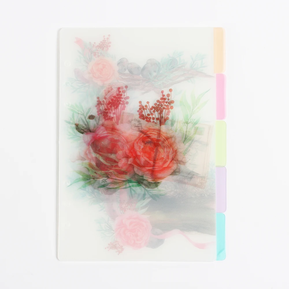 Индексная бумага для спиральных блокнотов 6 отверстий|index paper|stationery a56 hole |