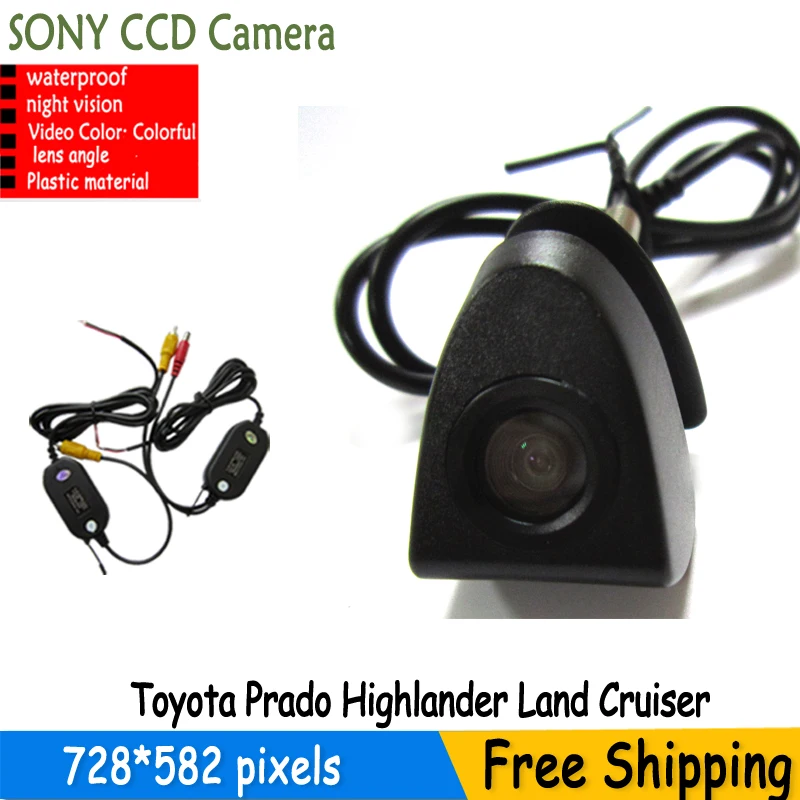 FUWAYDA Беспроводная HD ccd Автомобильная камера с логотипом переднего вида для Toyota Prado