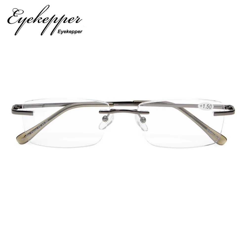 R1612 Eyekepper мужские женские весенние петли без оправы очки для чтения + 0 00 3 00|rimless
