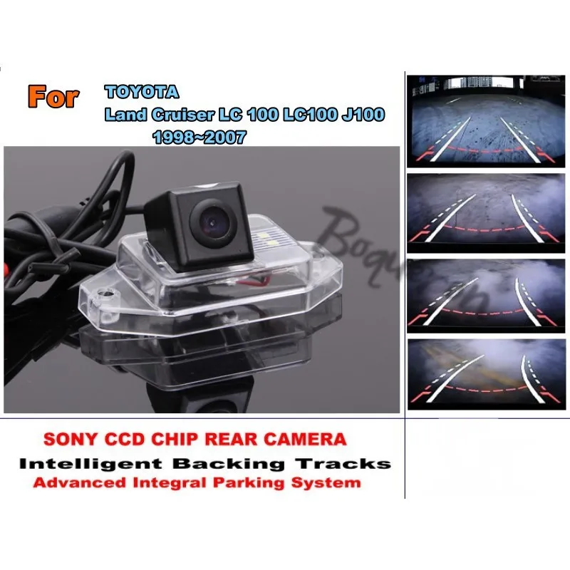 

CCD для TOYOTA Land Cruiser LC 100 LC100 J100 1998 ~ 2007/Интеллектуальная автомобильная парковочная камера с модулем треков/задней камерой