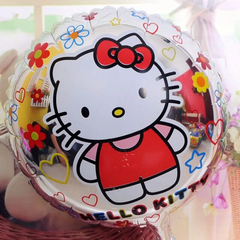KUWANLE 50 шт./лот 18 дюймов воздушный шар Hello Kitty Baby Shower фольгированный товары для дня