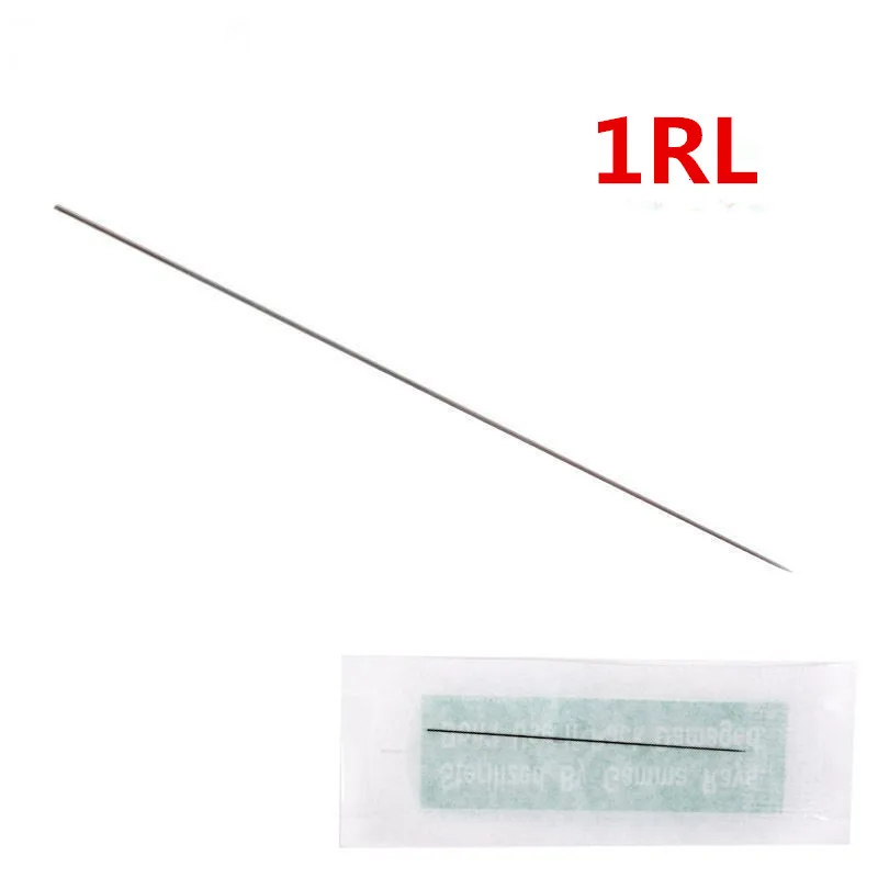 100 шт./упак. 1RL одноразовые тату Перманентный макияж иглы татуировки наконечники