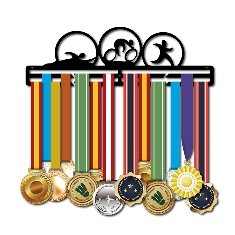 DDJOPH Triathlon medal hanger Stainless steel holder Sport for swimming running cycling medals | Дом и сад