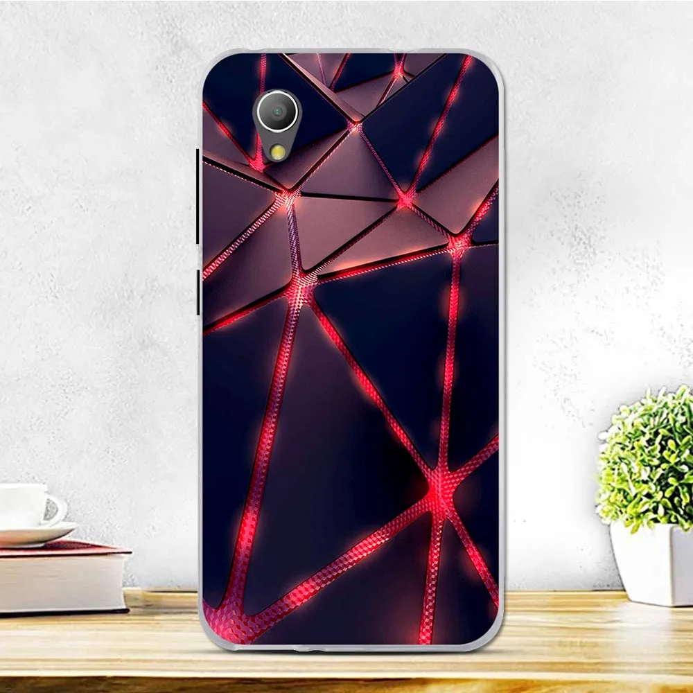 Чехол для Alcatel 3L 5034D мягкий силиконовый тонкий чехол из ТПУ с цветочным рисунком